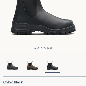 Women's Black Leather Lug Blundstone Boots